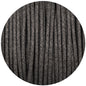 Uniform Grey Canvas Round Fabric Braided Cable - Enamel Shades