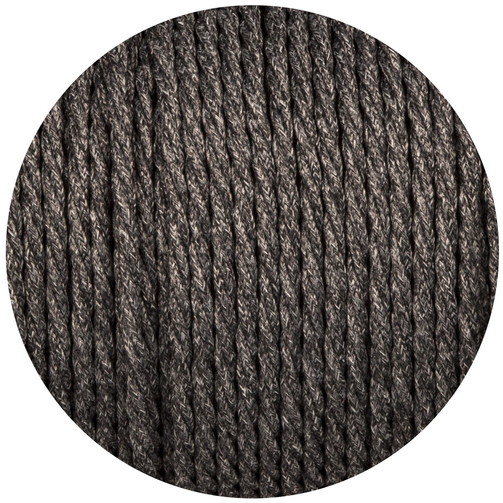 Uniform Grey Canvas Twisted Fabric Braided Cable