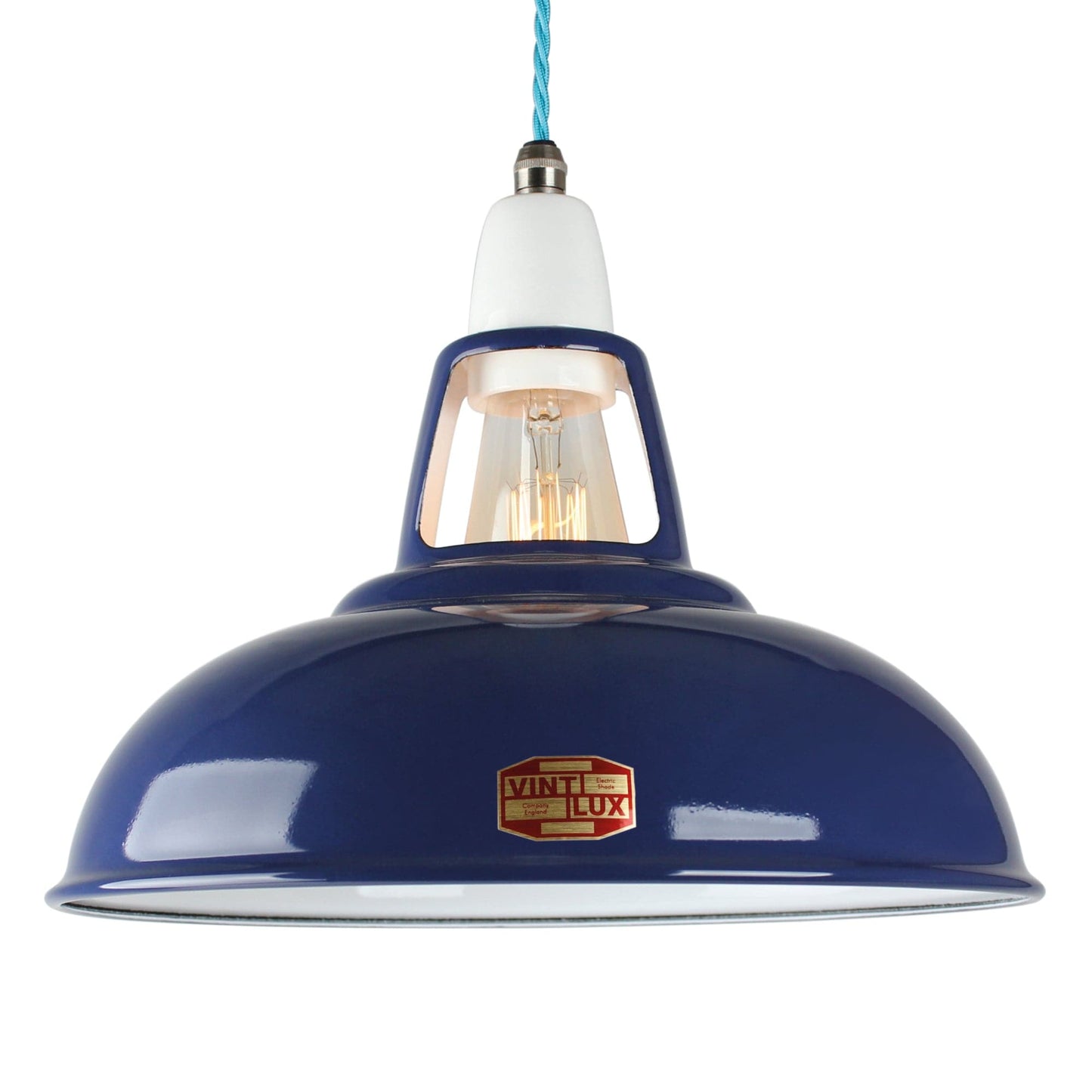 LARGE VINTLUX '1933' SHADE ALL COLOURS - SHADE ONLY - www.enamelshades.co.uk