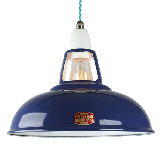 LARGE VINTLUX '1933' SHADE ALL COLOURS - SHADE ONLY - www.enamelshades.co.uk
