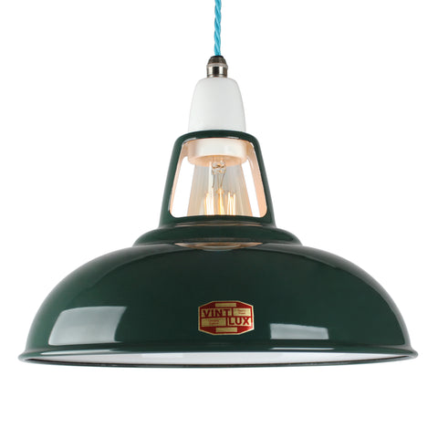 LARGE VINTLUX '1933' SHADE ALL COLOURS - SHADE ONLY - RACING GREEN