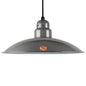 Large Vintlux 'HX26' Steel Shade-Shade Only - Classic Grey - www.enamelshades.co.uk