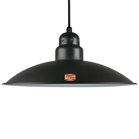 Large Vintlux 'HX26' Steel Shade -Shade Only - Matt Black