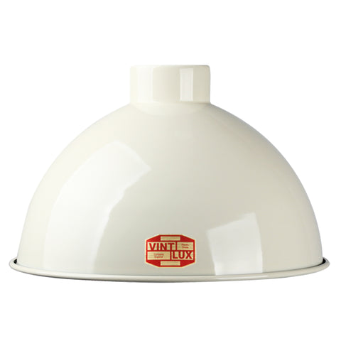 Vintlux 'Dome' Steel Shade - Light Cream