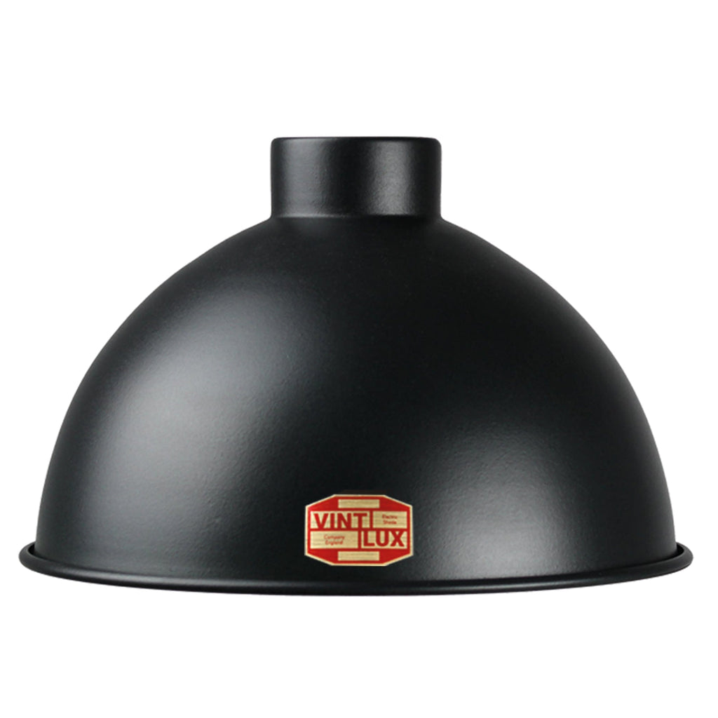 Vintlux 'Dome' Steel Shade - Matt Black