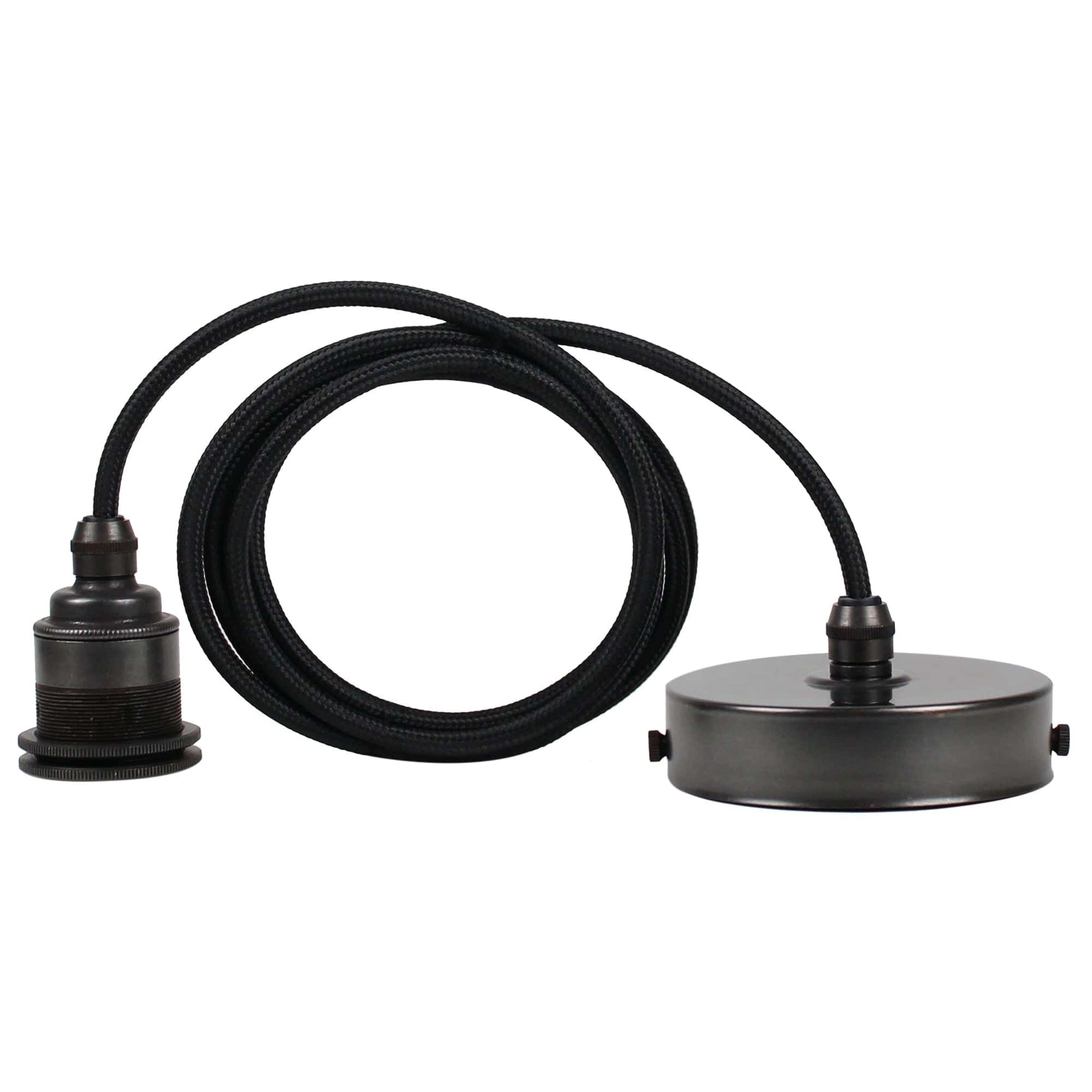 Vintlux E27 Pendant Set - Antique Brass - www.enamelshades.co.uk