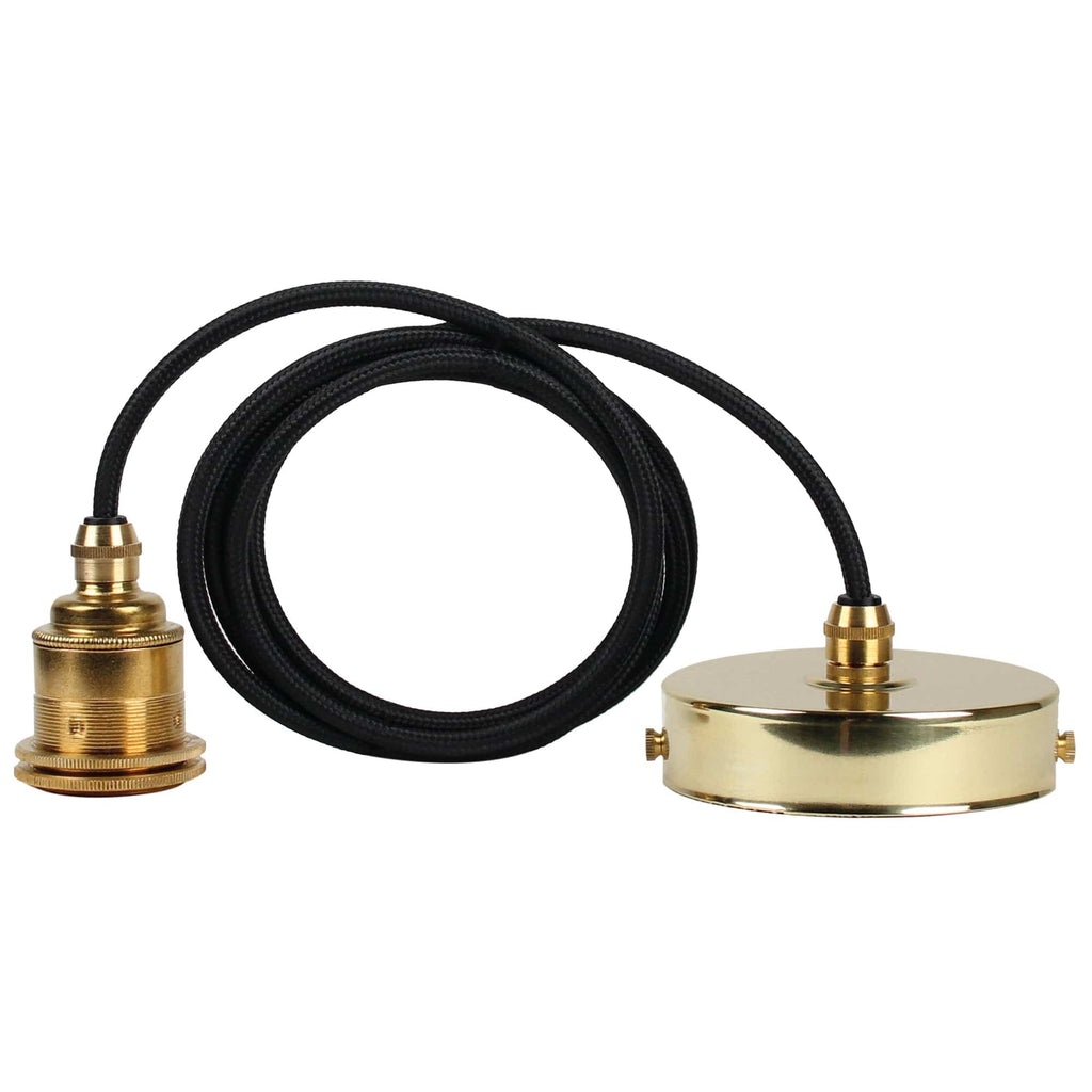 Vintlux E27 Pendant Set - Brass