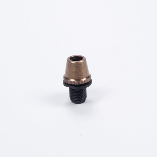 Metal Cord Grip Caps (Short) - Vintage / Old English Brass - www.enamelshades.co.uk