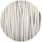 White Round Fabric Braided Cable - Enamel Shades