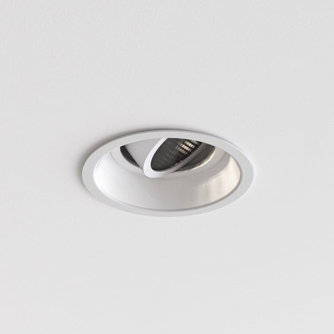 Minima Slimline Round Adjustable Fire-Rated - Matt White