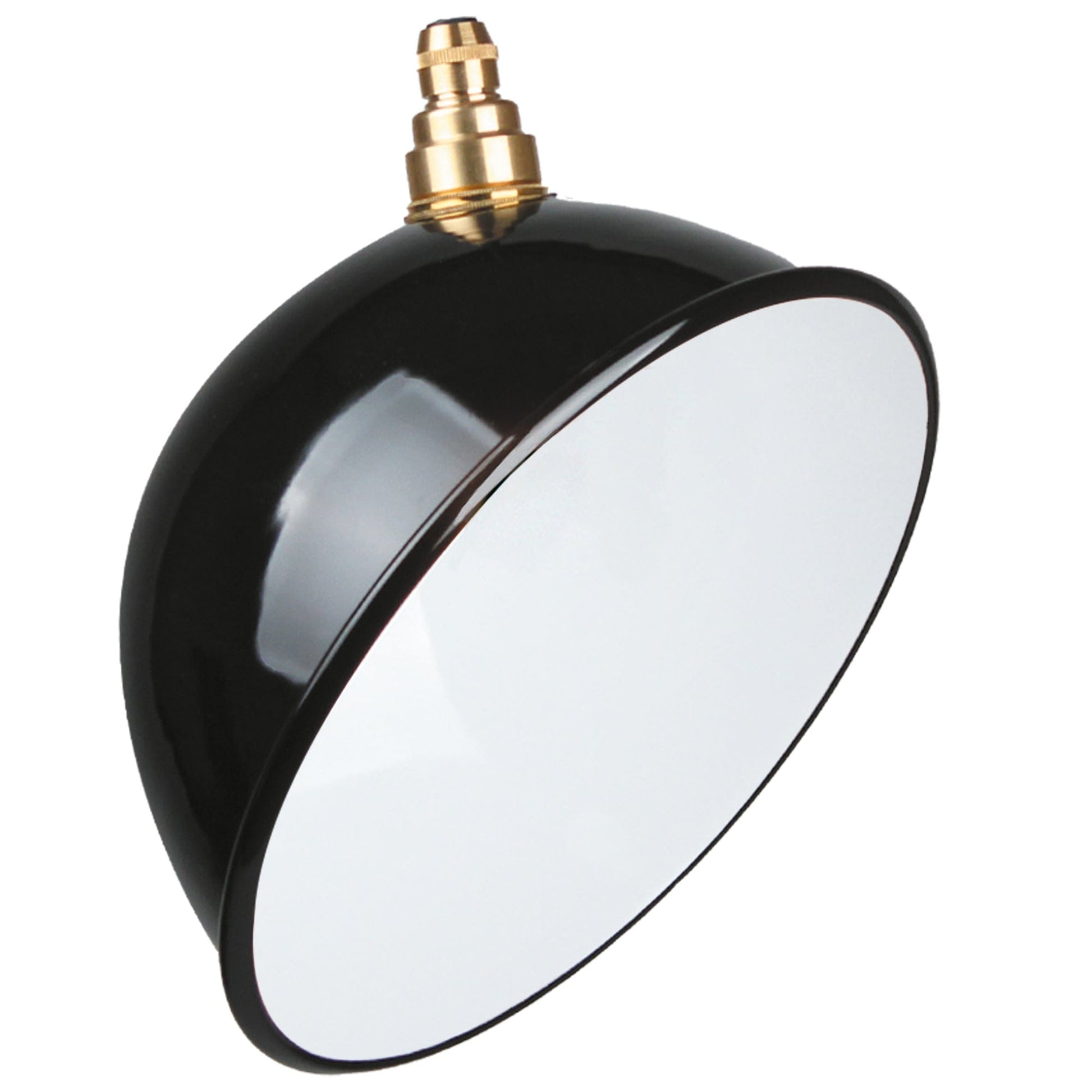 VINTLUX 'JAUNTY' STEEL SHADE - MIDNIGHT BLACK- www.enamelshades.co.uk